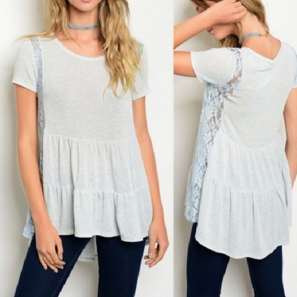 SALE NWT ❤ HOST PICK Light Blue Tiered Tunic S M L
